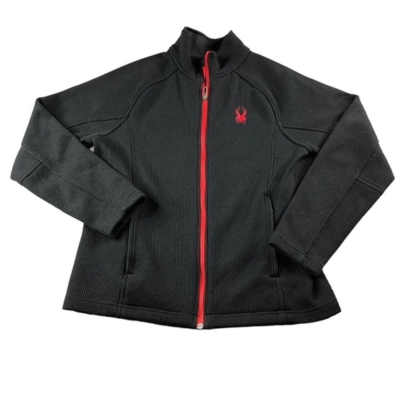 Spyder Constant Jacket Mens Size Medium Black Red - Picture 1 of 9